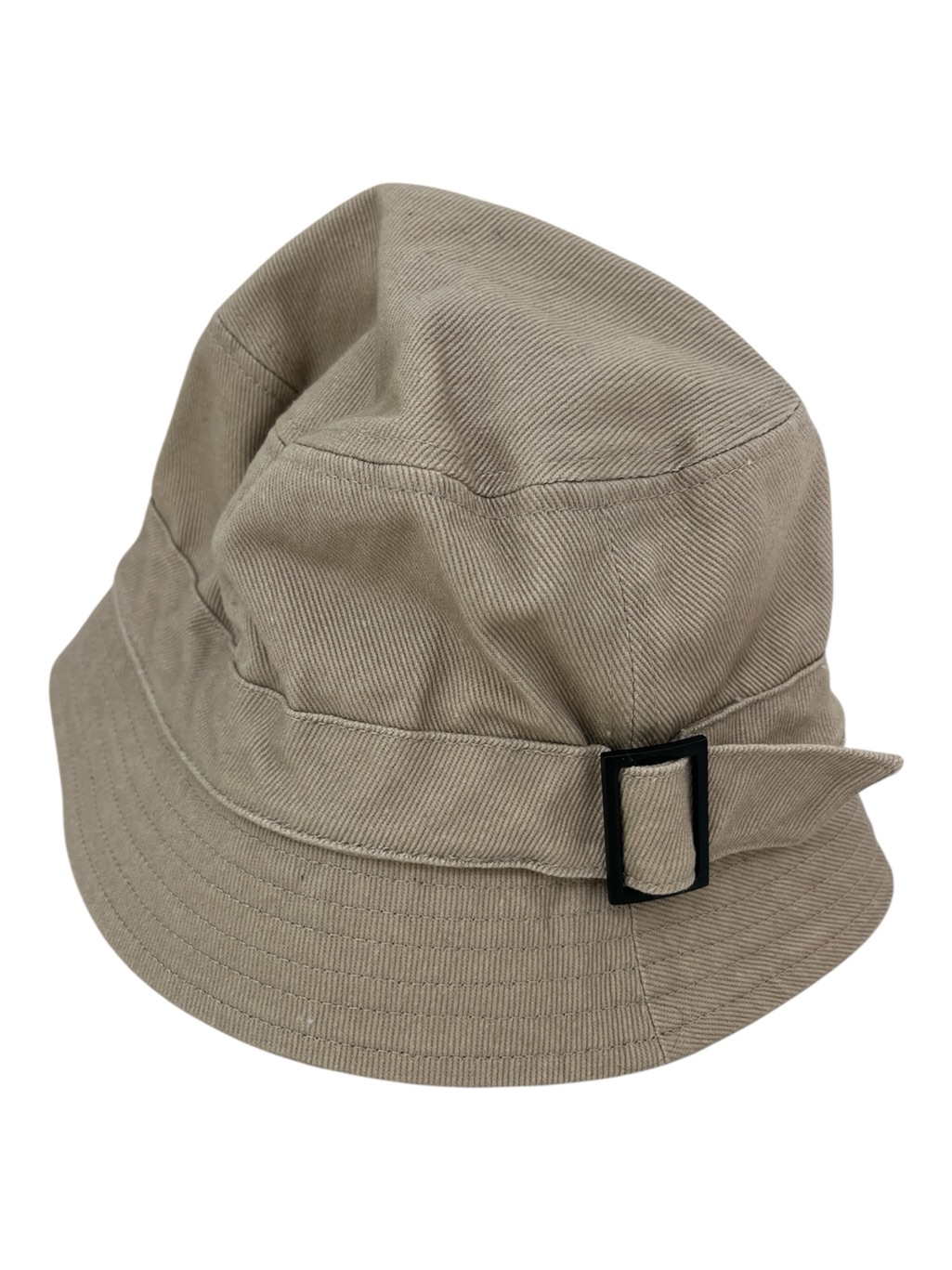 Club Monaco Cotton Beige Chino Retro Belted Bucket Hat